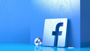 3d rendering facebook logo